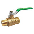 1/2" FNPT x MNPT Brass Ball Valve Inline