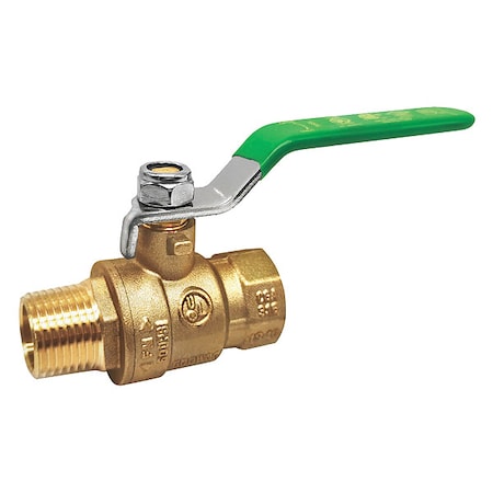 1/2" FNPT x MNPT Brass Ball Valve Inline