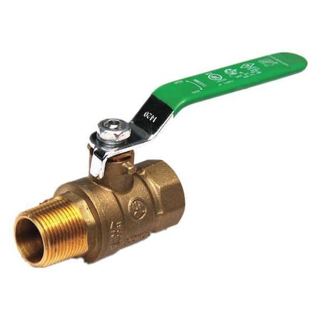 1-1/2" FNPT x MNPT Brass Ball Valve Inline