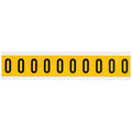 Number Label, 0, 1-1/2in.Hx7/8in.W