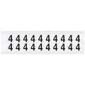 Number Label, 4, 3/4in.Hx21/32in.W, Vinyl
