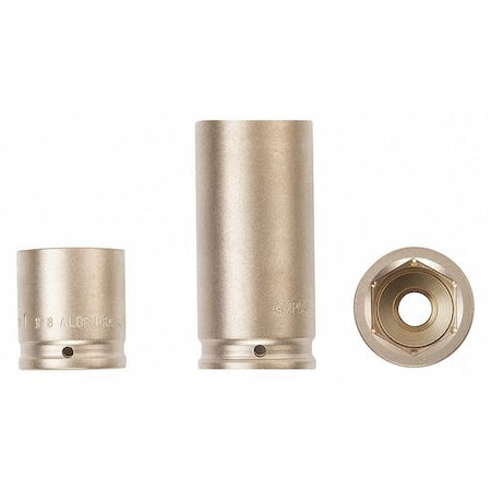 3/4 in Drive Impact Socket Standard Socket, Natural, Nkl Alm Brz,Natural,1 13/16 in