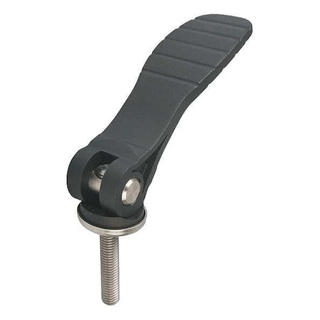 Cam Lever Size: 2 M10X40, A=100, B=33, Polyamide Black, Comp: Steel