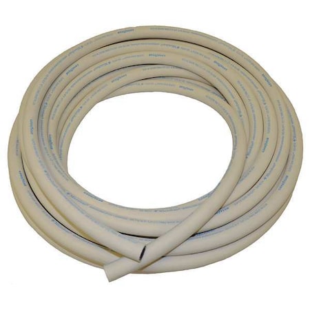 1/2" ID x 100 ft EPDM Bulk Food Hose WT