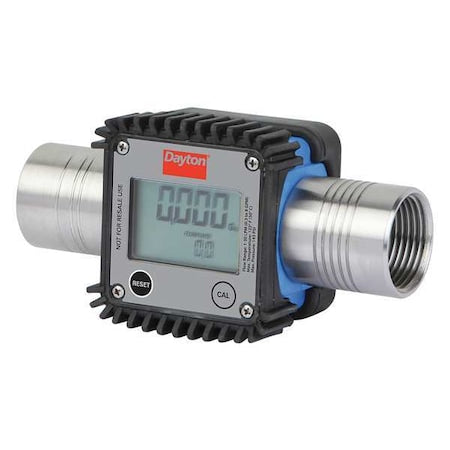 Flowmeter, Digital, 1in., FNPT, 5.35 cps, LCD
