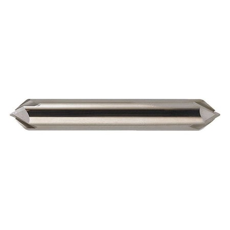 4-Flute Carbide Double End 90 Degree Chamfer Tool Cleveland CEM-CH-4D Bright 3/4"x3/4"x4"
