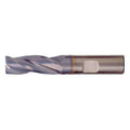 3-Flute SC HP CrnRad Single EndMill for Steel&SS CTD CEM-EMS-3-TA TiAlN 5/16x5/16x7/16x2x0.02CR