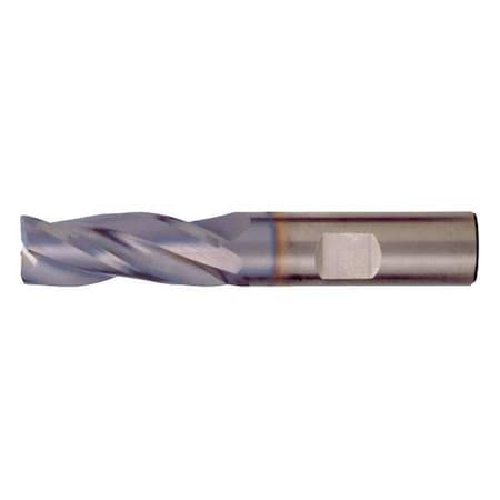 3-Flute SC HP CrnRad Single EndMill for Steel&SS CTD CEM-EMS-3-TA TiAlN 5/16x5/16x7/16x2x0.02CR