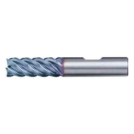 5-Flute Carbide HIgh-Perf Square Single End Mill for Steel CTD CEM-EMS-5 Bright 3/16x3/16x9/16x2