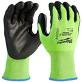 12 Pair High Visibility Cut Level 2 Polyurethane Dipped Gloves  - S