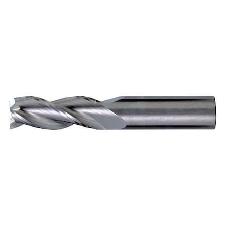 3-Flute Carbide Square Single End High-Perf End Mill for Alum CTD CEM-AM3 Bright 1/4x1/4x1-1/4x3
