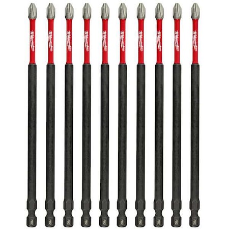 SHOCKWAVE 6 in Phillips No. 2 Impact Duty Power Bit, 10PK