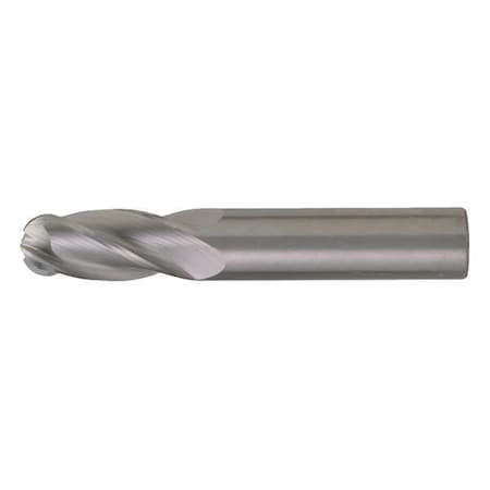 4-Flute Ball Nose Single End GP End Mill CTD CEM-SE-4B Bright Carbide Square 4Flute 9/64x3/16x9/16x2