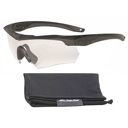 Crossbow, Safety Glasses, Anti-Fog, Anti-Scratch, Chemical-Resistant, Clear Lens, Black Frame