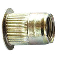 Rivet Nut, #10-24 Thread Size, 0.415 in Flange Dia., 0.475 in L, Steel, 25 PK
