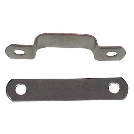 Tube Clamp,Two-Hole w/Backplate,SS,PK25