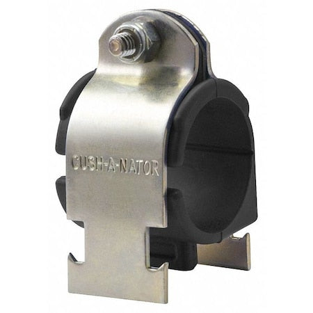 Vibration-Dampening Strut Clamp Standard, 3/8 in Tube, Steel, TPE Cushion