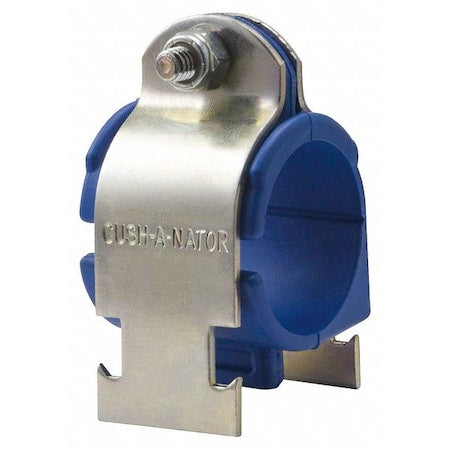 Vibration-Dampening Strut Clamp, High Temp, 3/8 in Tube, Zinc Plated Steel