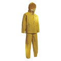 3-Piece Rainsuit, PVC, 0.65 mm Thick, Detachable, Yellow, 2XL