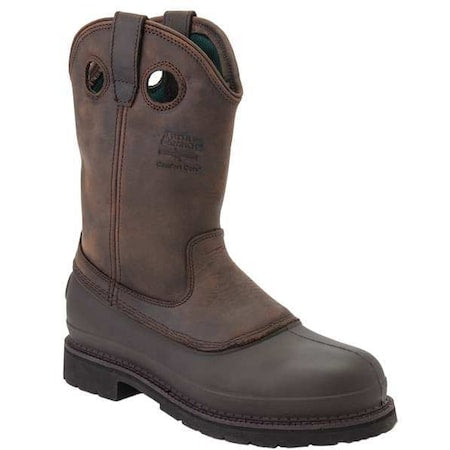 MUD DOG, Men's Wellington Boot, 11 Medium, Leather, 11 in Height, Mississippi Brown