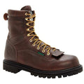 Men's Waterproof Work Boot, 10 M, Steel Toe, 8 in H, Chocolate, G8341