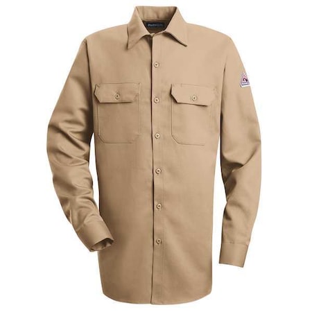 Men's Flame-Resistant Collared Shirt, 8.6 cal/sq cm, L, ComforTouch(R)