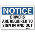 Notice Sign, 10 in H, 14 in W, Aluminum, Horizontal Rectangle, English, U5-1153-RD_14X10