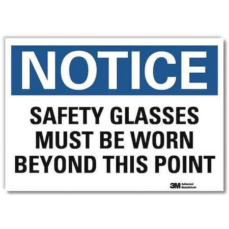 NoticeSign, ReflectSelfAdhVinyl, 7inWx5inH, U5-1499-RD_7X5