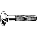 Carriage Bolt, Square Neck, M5x0.80, 25 mm L, 18-8 Stainless Steel, Not Graded, Plain, 100 PK