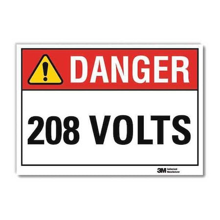 Danger Sign,Self-Adhesv Mount,10inWx7inH, U3-1005-RD_10X7