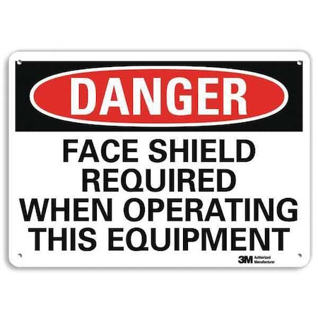 Danger Sign,4 Hole Mount,14inWx10inH, U3-1457-RA_14X10
