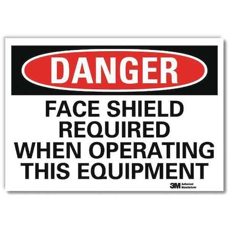 Danger Sign,Self-Adhesv Mount,7inWx5inH, U3-1457-RD_7X5