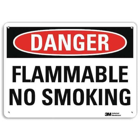 Danger No Smoking Sign, 7" H, 10" W,  Vertical Rectangle, English, U3-1505-RA_10X7