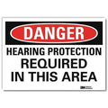 Danger Sign,Slf-Adhesv Mount,14inWx10inH, U3-1589-RD_14X10