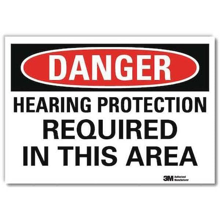 Danger Sign,Slf-Adhesv Mount,14inWx10inH, U3-1589-RD_14X10