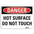 Danger Sign, 10 in H, 14 in W, Aluminum, Vertical Rectangle, English, U3-1660-RA_14X10