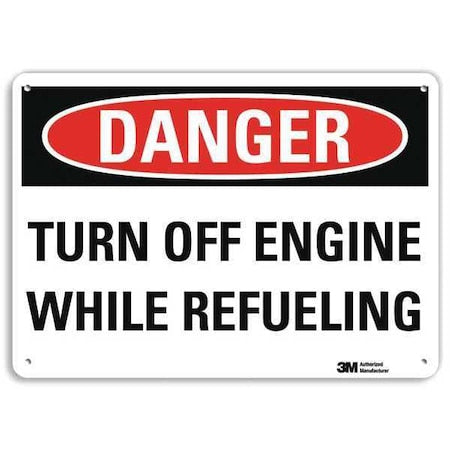 Danger Sign, 10 in H, 14 in W, Plastic, Horizontal Rectangle, English, U3-2022-NP_14X10
