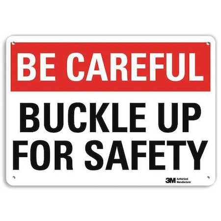 Safety Sign, 7 in H, 10 in W, Plastic, Vertical Rectangle, English, U7-1006-NP_10X7