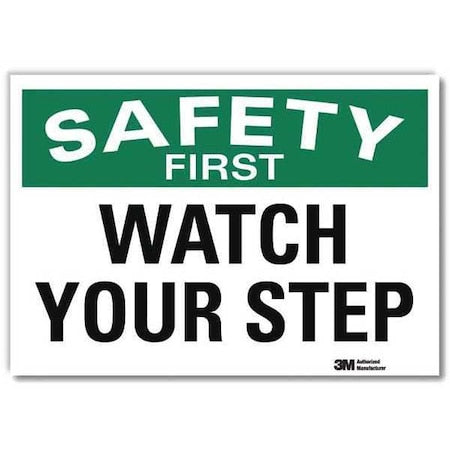 Safety Decal, 5 in H, 7 in W, Reflective Sheeting, Horizontal Rectangle, English, U7-1264-RD_7X5