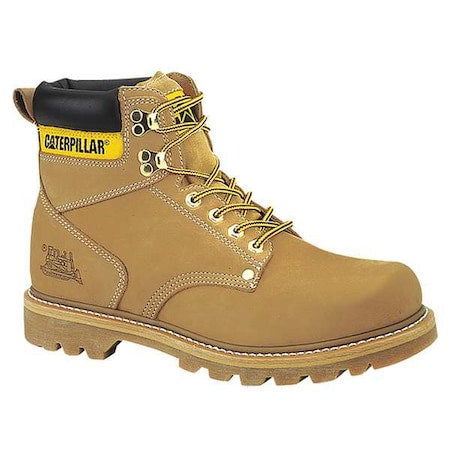 Men's Work Boot, 11 1/2 W, Steel Toe, 6" H, Wheat, P89162