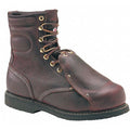 Men's Met Guard Heavy Duty Work Boot, 9 1/2 D, Steel Toe, 8 in H, Brown, 505