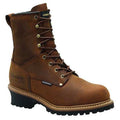 Men's Logger Boot, 9 1/2 D, Steel Toe, 8 in H, Brown, CA5821