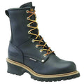 Men's Logger Boot, 8 D, Steel Toe, 8 in H, Black, CA9823