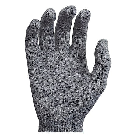 Knit Gloves, Polyester, None Gray, 2XL, 12 PK