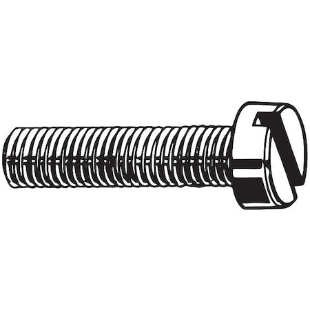 M5-0.80 x 50 mm Slotted Cheese Machine Screw, Zinc Plated Steel, 100 PK