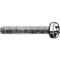 M3-0.50 x 30 mm Phillips Fillister Machine Screw, Plain 18-8 Stainless Steel, 100 PK