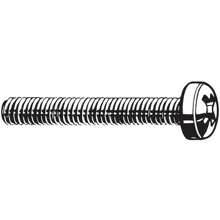 M3-0.50 x 30 mm Phillips Fillister Machine Screw, Plain 18-8 Stainless Steel, 100 PK