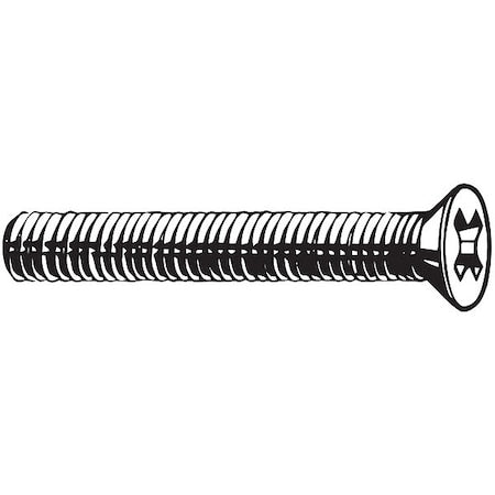 M2-0.40 x 12 mm Phillips Flat Machine Screw, Plain 18-8 Stainless Steel, 100 PK