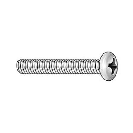 1/4"-20 x 3/4 in Phillips Round Machine Screw, Zinc Plated Steel, 100 PK