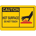 Caution Sign, 10 in H, 14 in W, Aluminum, English, 34GG03
